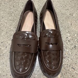 Loeffler Randall Chocolate Woven Loafers